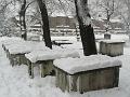 Snow, St Alfege churchyard, Greenwich P1070348